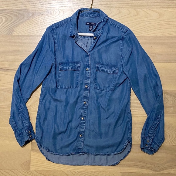 Gap Factory Boyfriend Fit Chambray Shirt - Picture 4 of 7